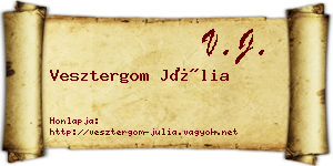 Vesztergom Júlia névjegykártya